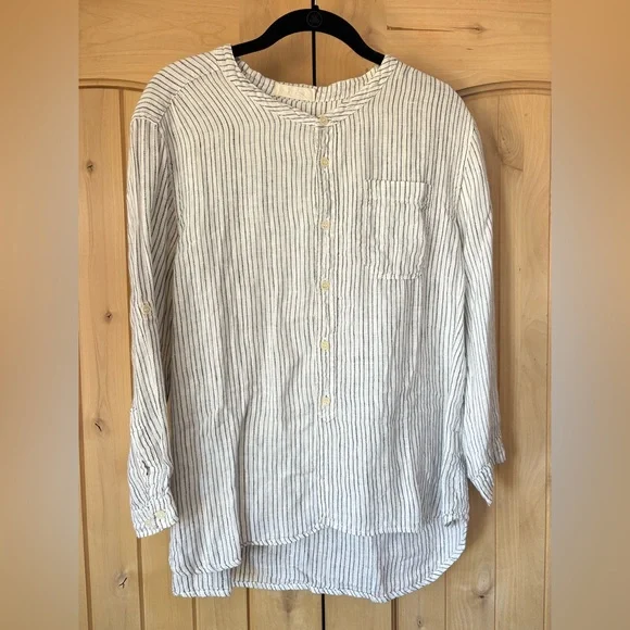 CP Shades Linen Striped Shirt - Picture 1 of 16